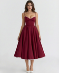 Robe midi avec corset et jupe ample