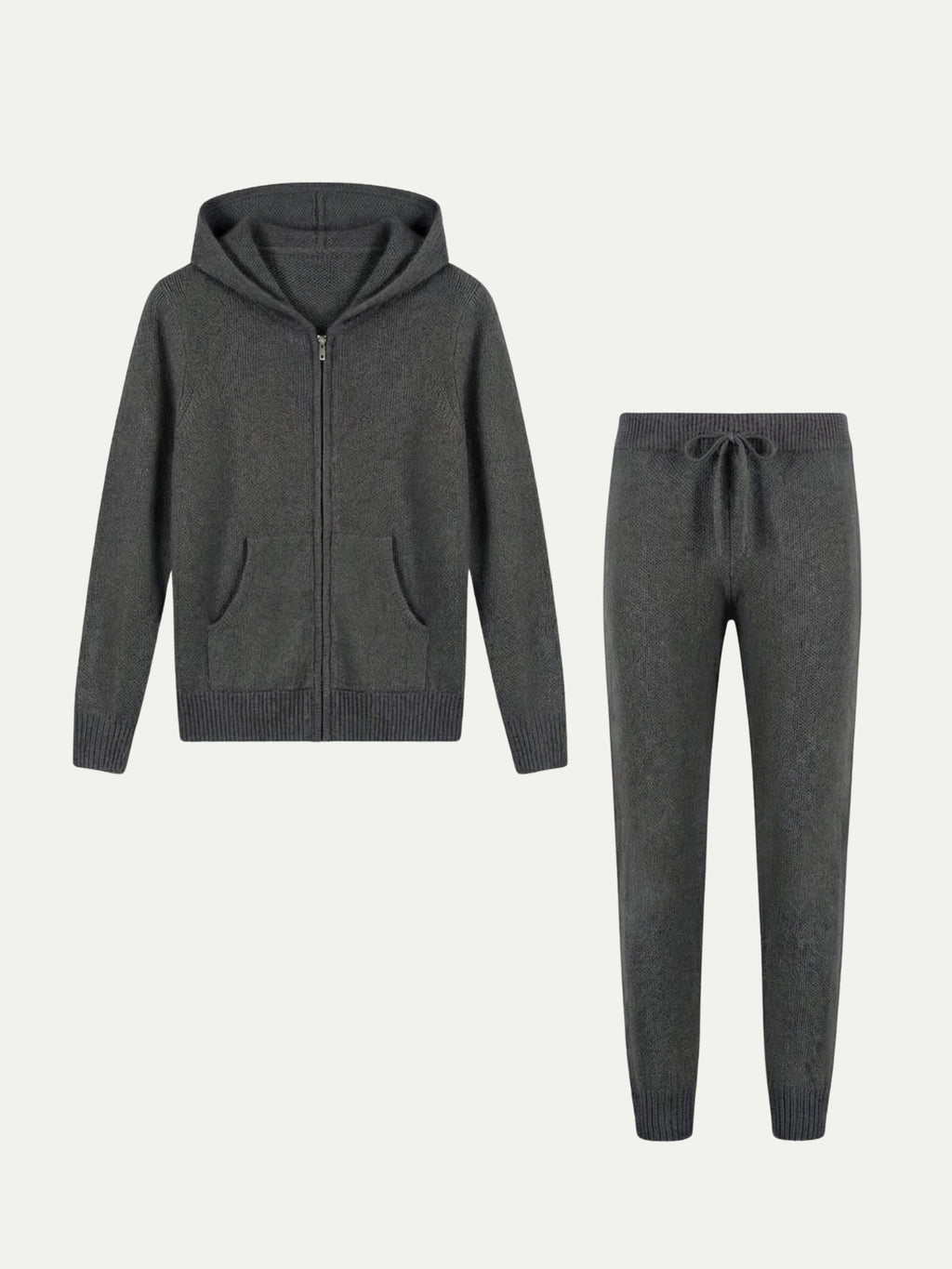 Conjunto de Firma Gris Oscuro con Capucha