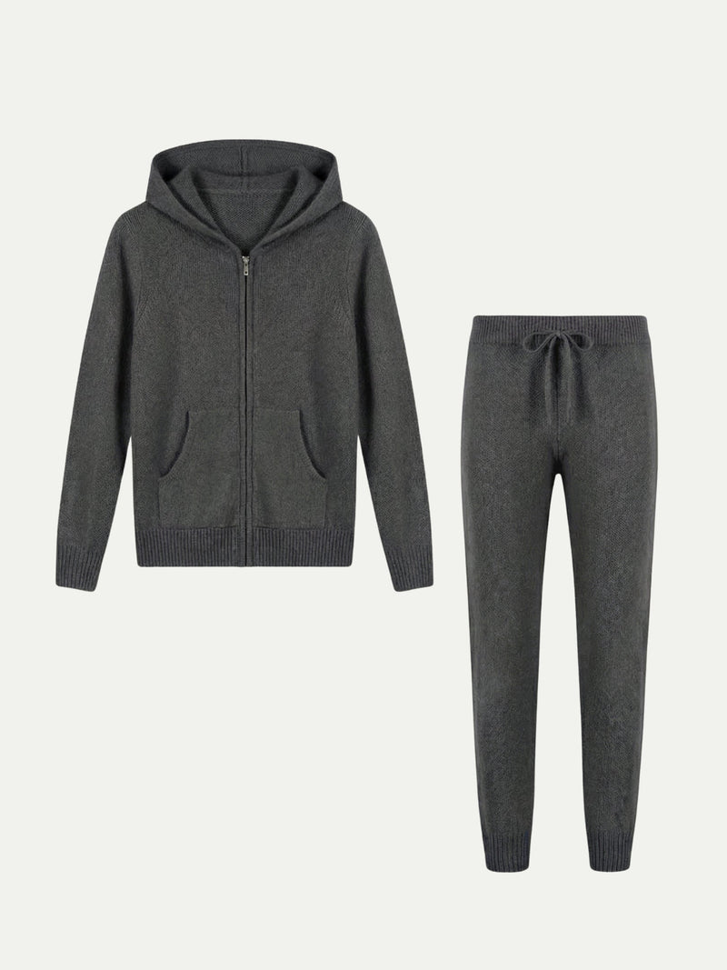 Ensemble Signature gris foncé à capuche