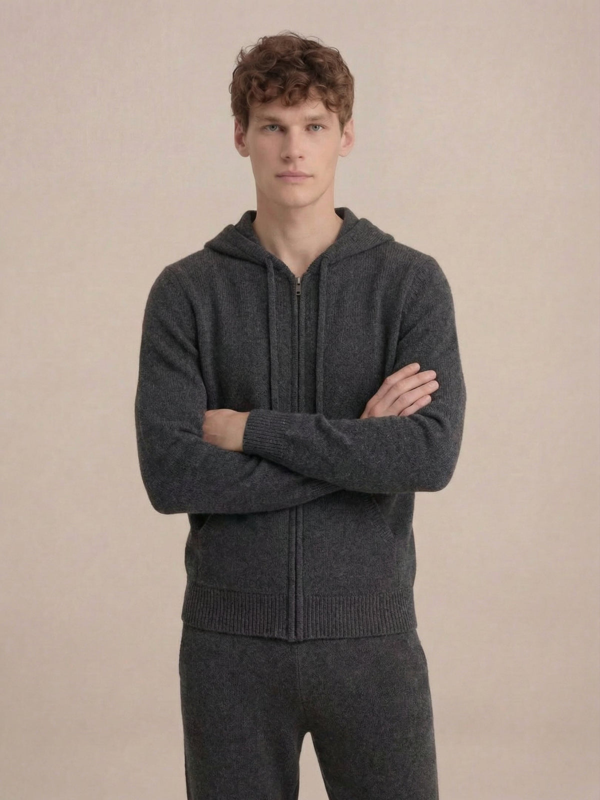Ensemble Signature gris foncé à capuche
