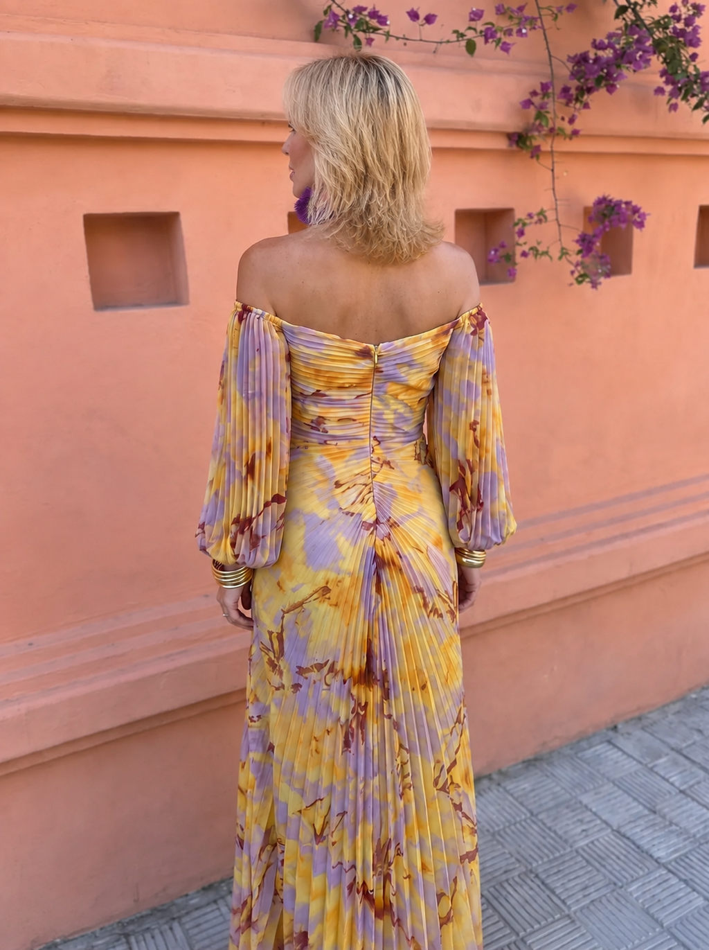 Margaux | Robe Longue Fleurie à Décolleté Plongeant