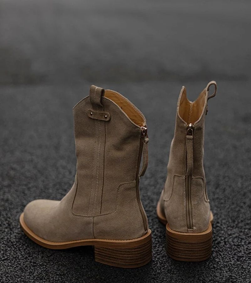 Rodeo | Bottines 100 % cuir velours et semelle en tendon de bœuf