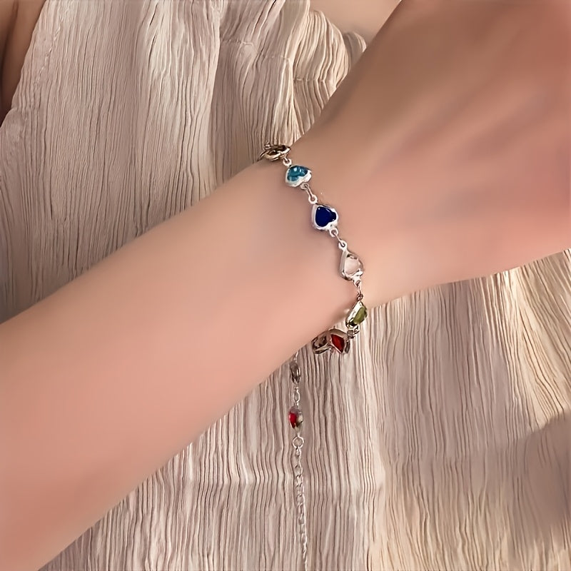 Marilou | Bracelet avec des cœurs colorés