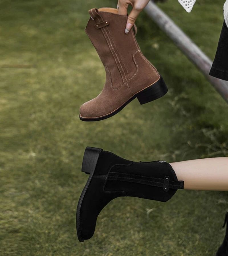 Rodeo | Bottines 100 % cuir velours et semelle en tendon de bœuf