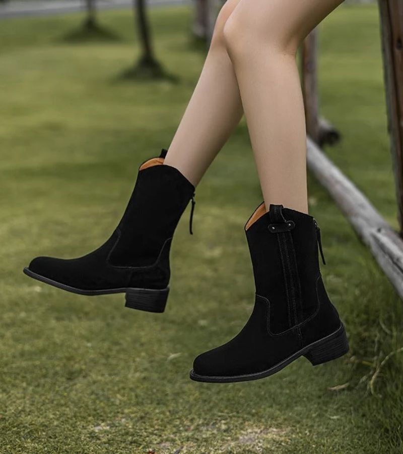 Rodeo | Bottines 100 % cuir velours et semelle en tendon de bœuf