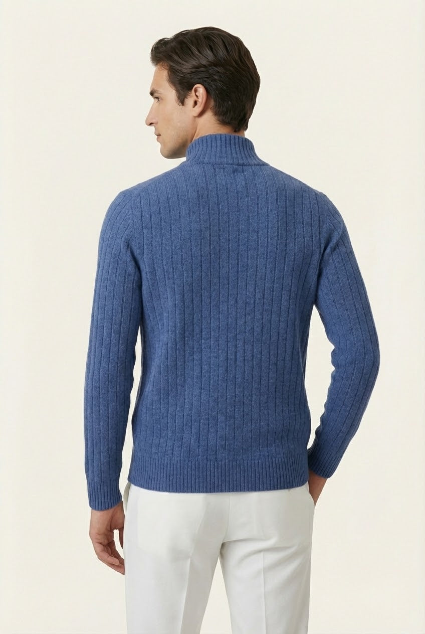 Gilet côtelé Léon bleu clair