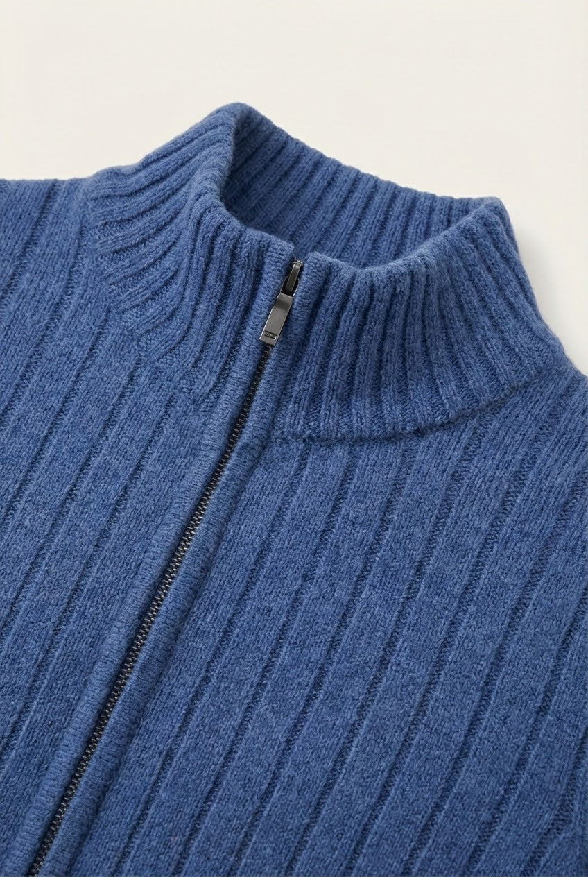 Gilet côtelé Léon bleu clair