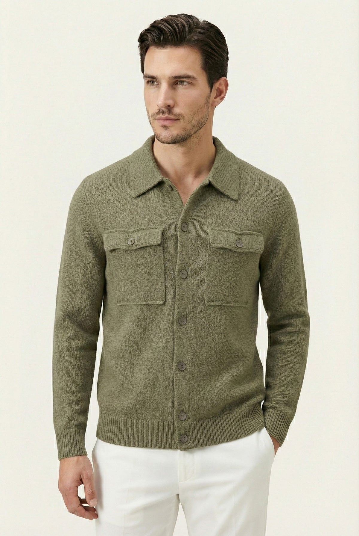 Gilet en maille Santio vert