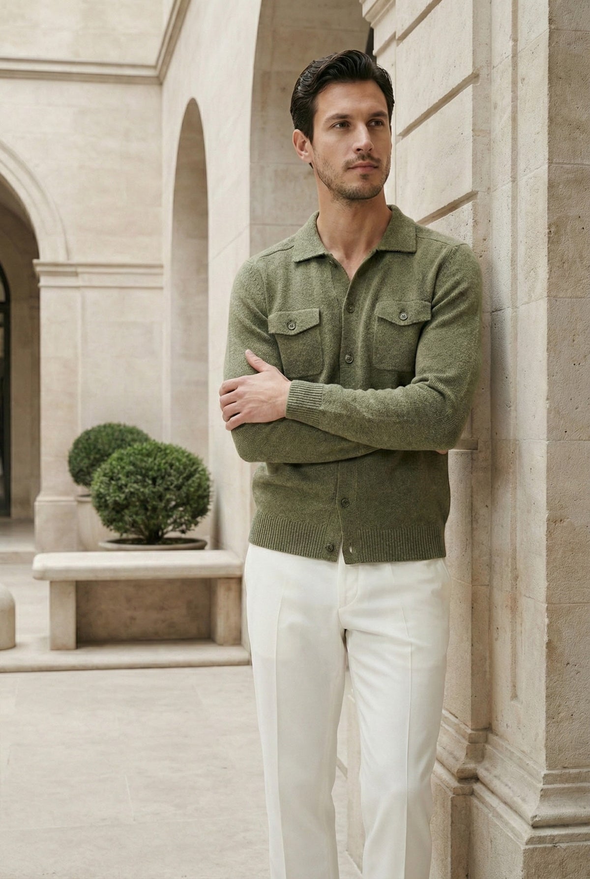 Gilet en maille Santio vert