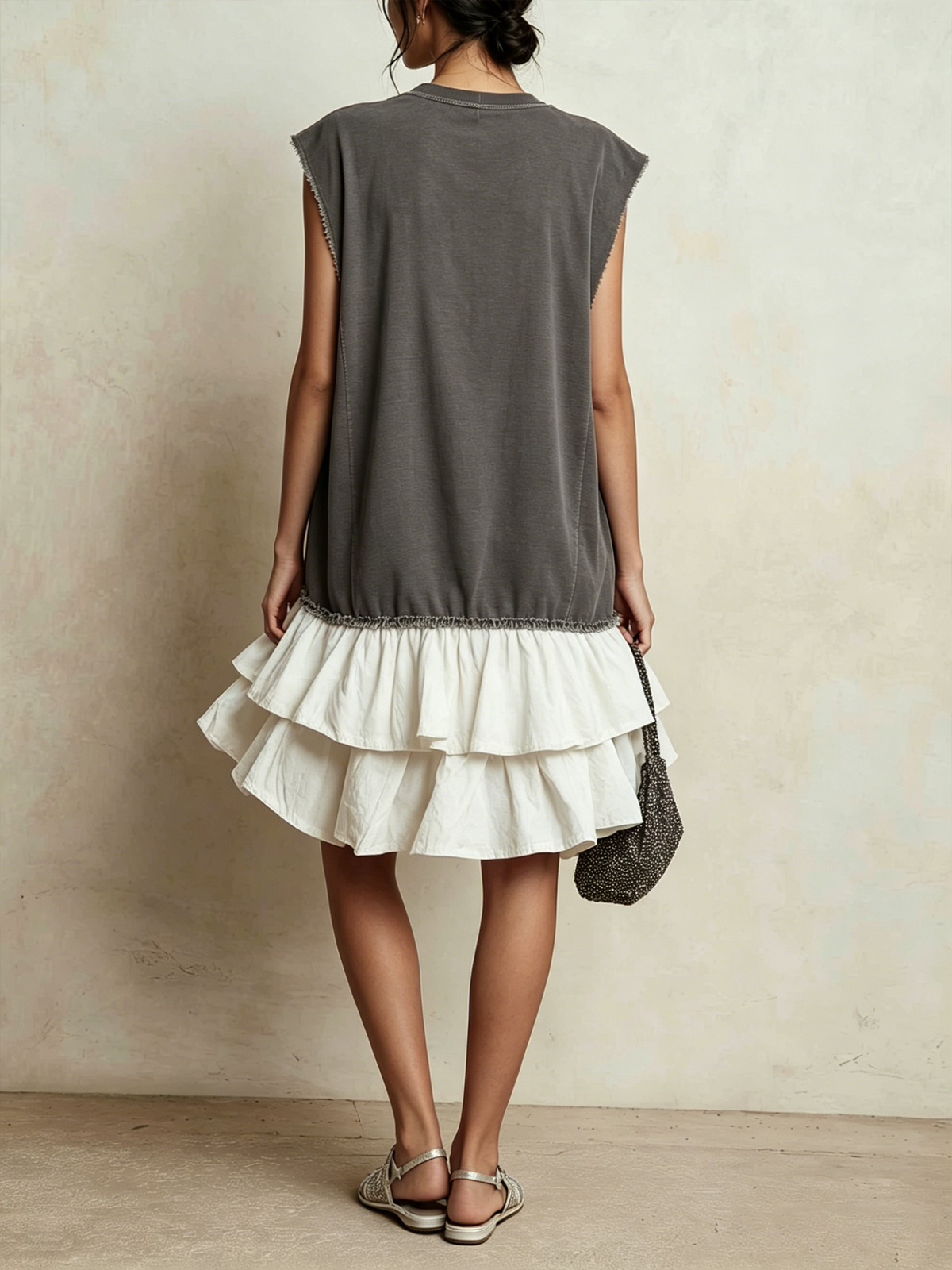 Ilaria | Robe décontractée ample color block, style vacances