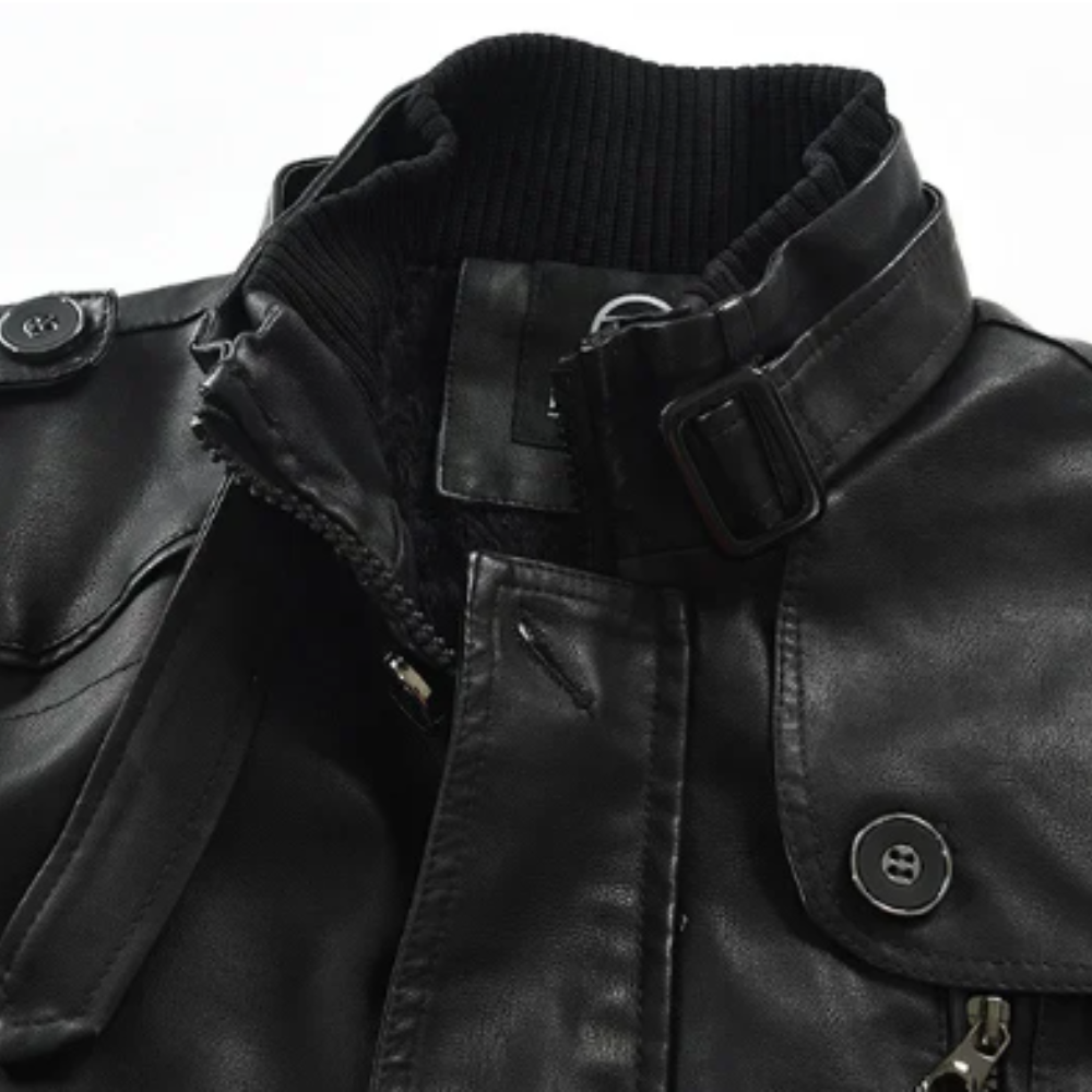 Filippo | Veste biker longue en cuir