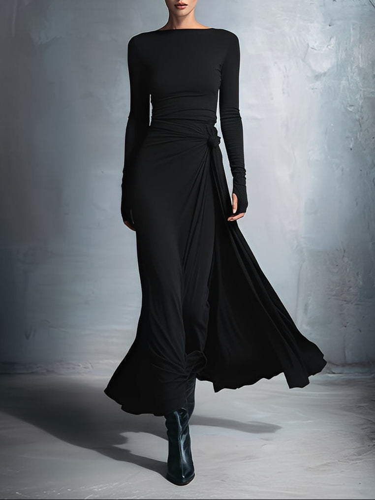 Nadège | Robe Maxi à Nœud Latéral