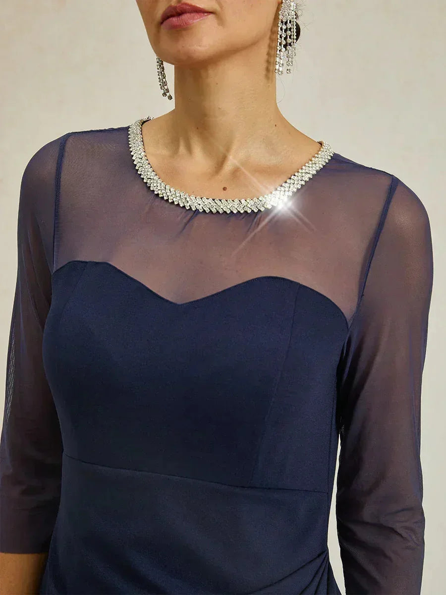 Robe midi ajustée avec drapé