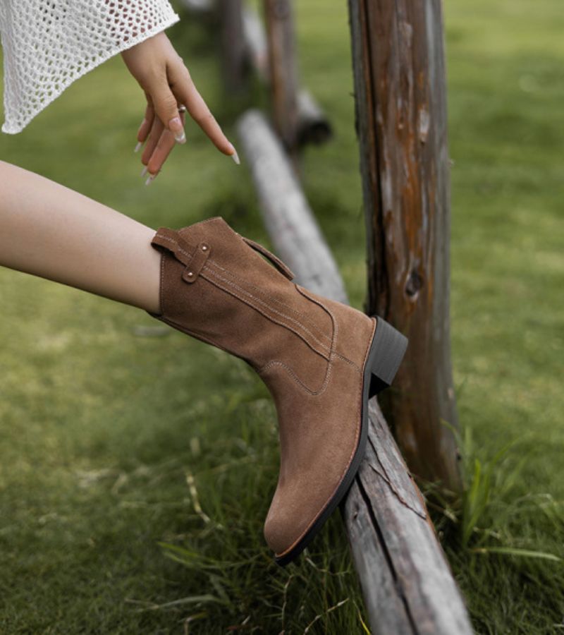 Rodeo | Bottines 100 % cuir velours et semelle en tendon de bœuf