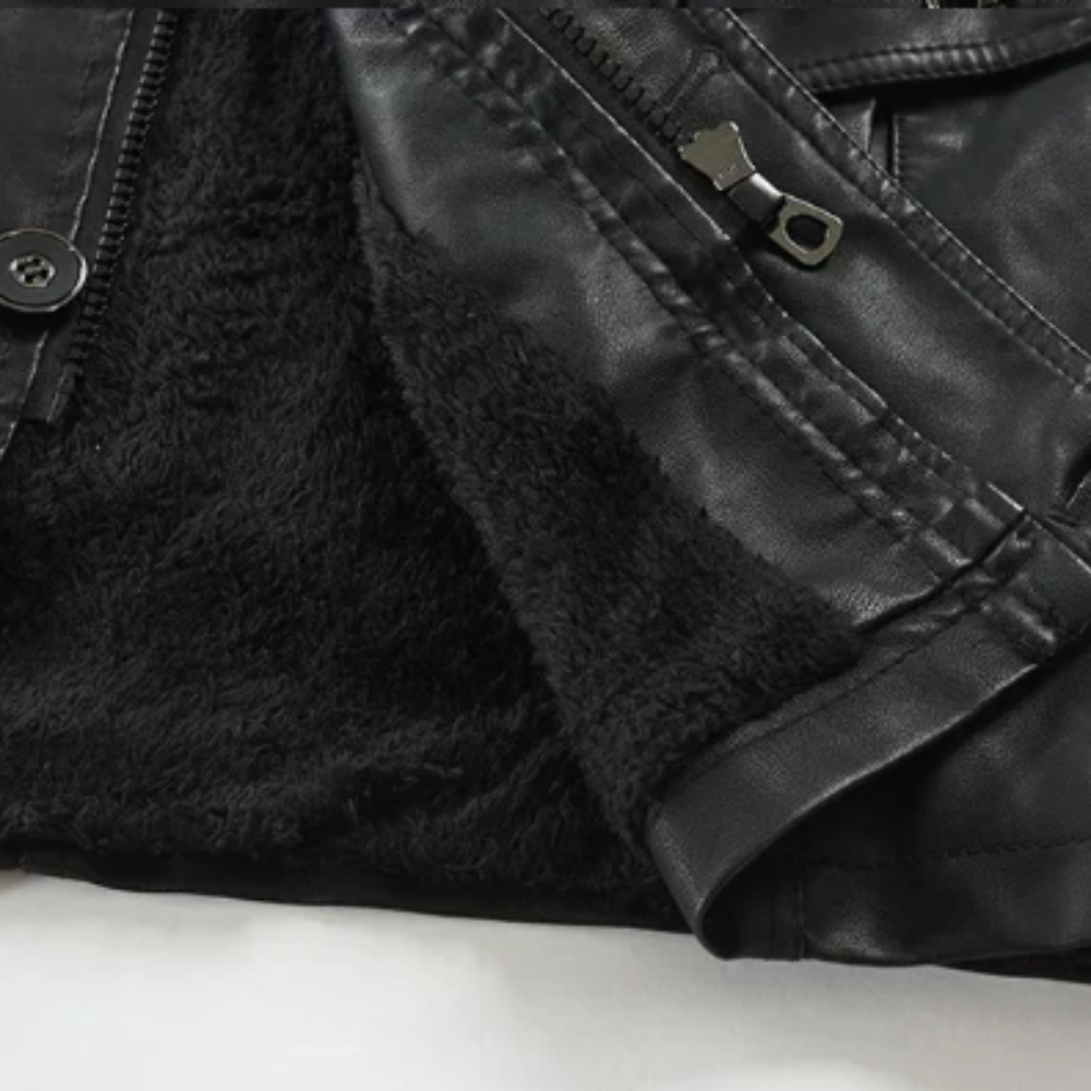 Filippo | Veste biker longue en cuir