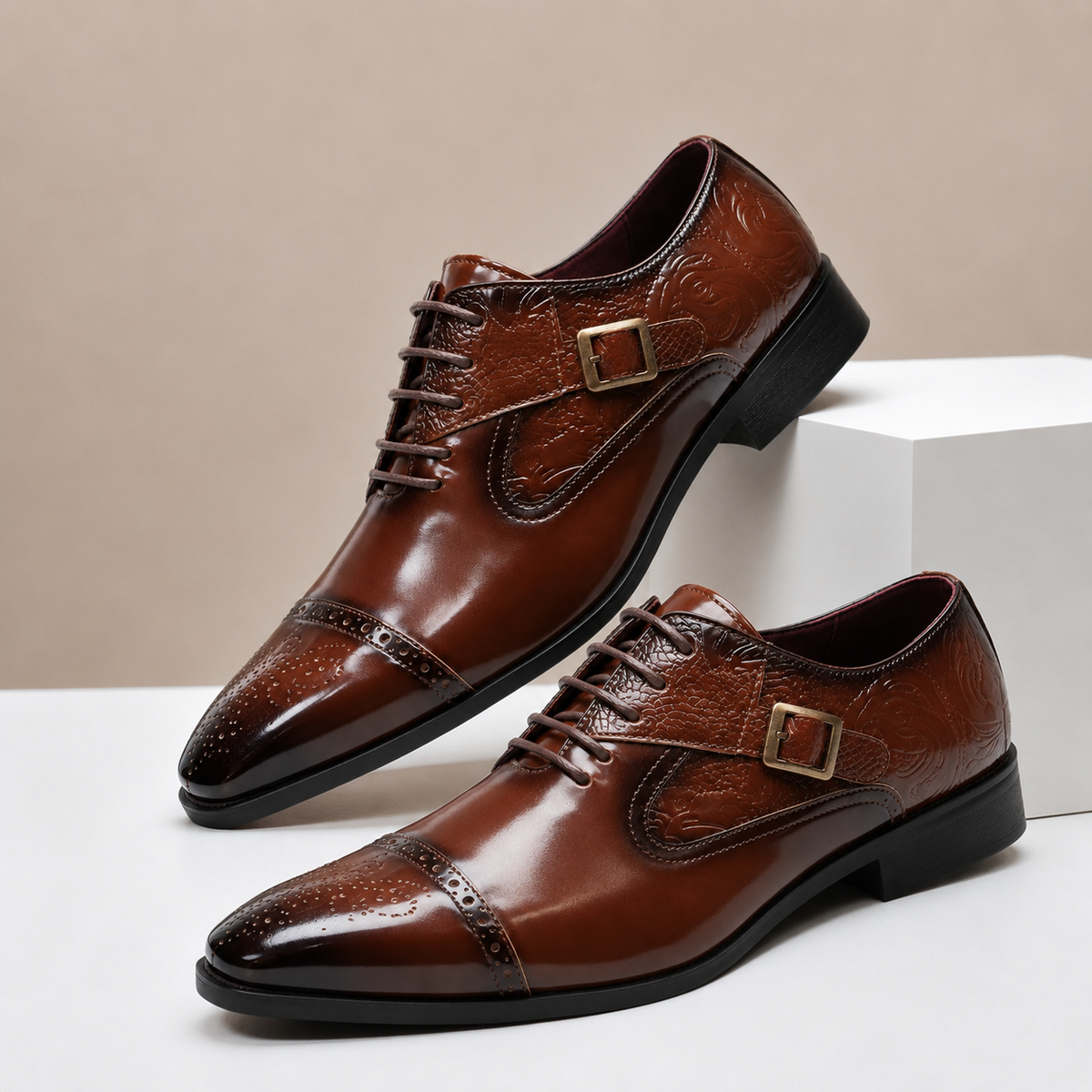 Chaussures Habillées Valerio en Cuir Véritable