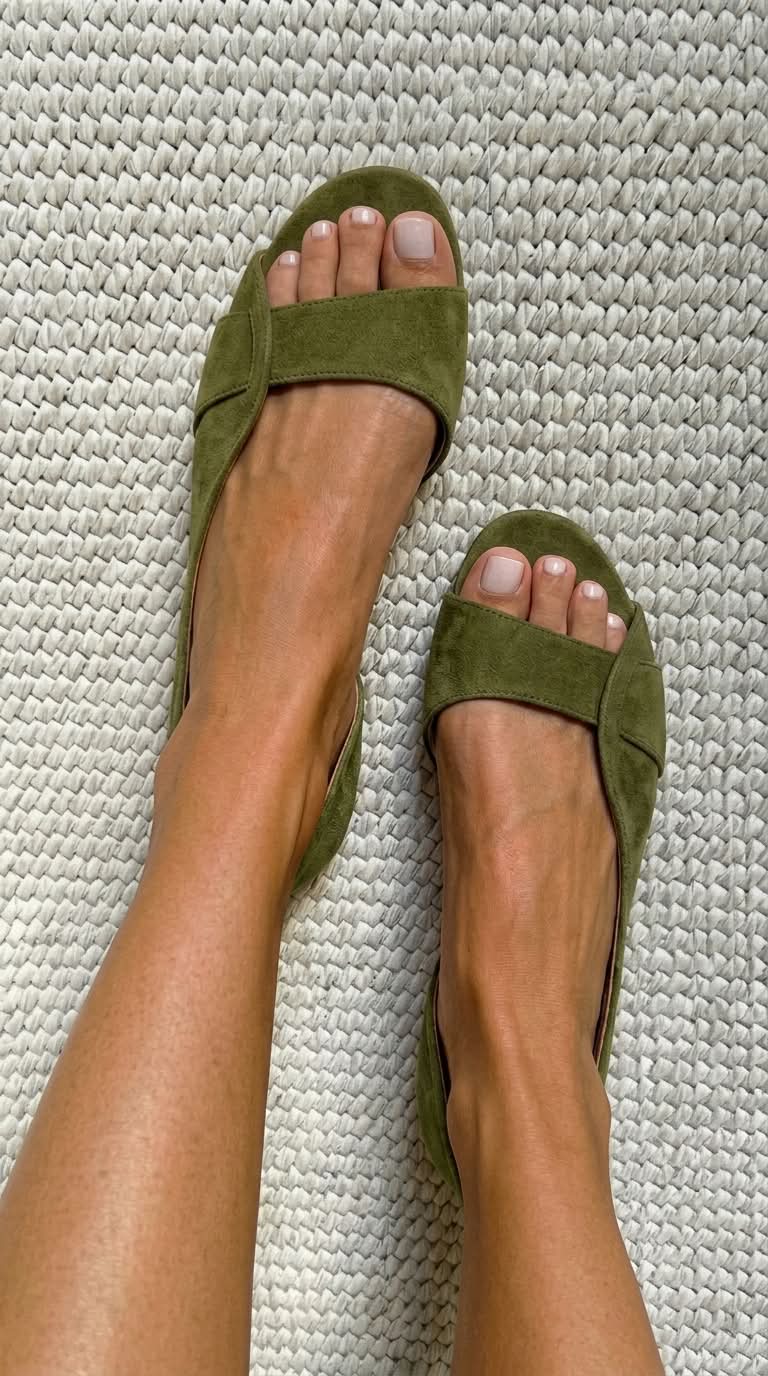 Nicoletta | Sandales slingback à talon bas en éco-suède et bout ouvert
