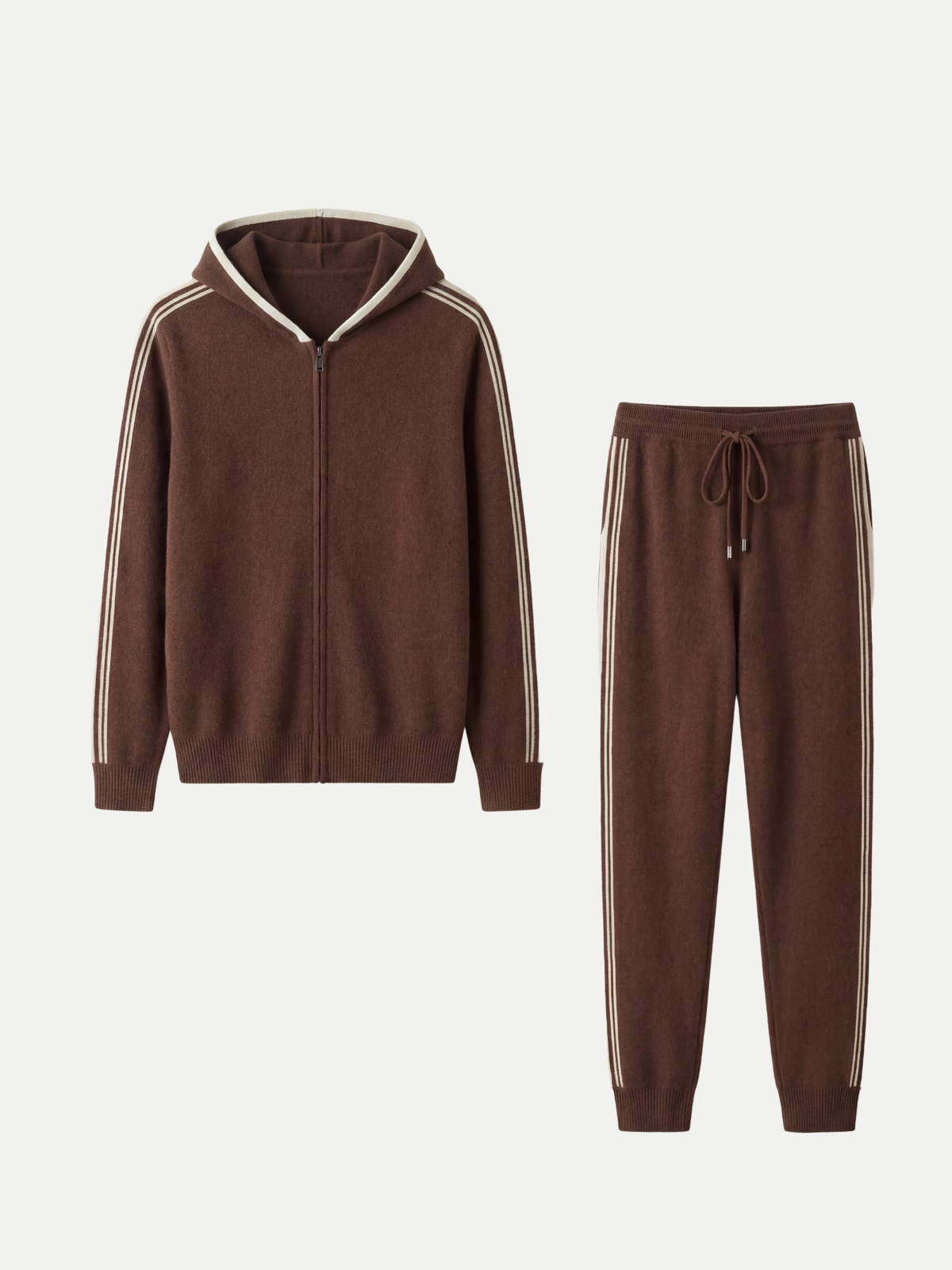 Ensemble Signature marron à capuche