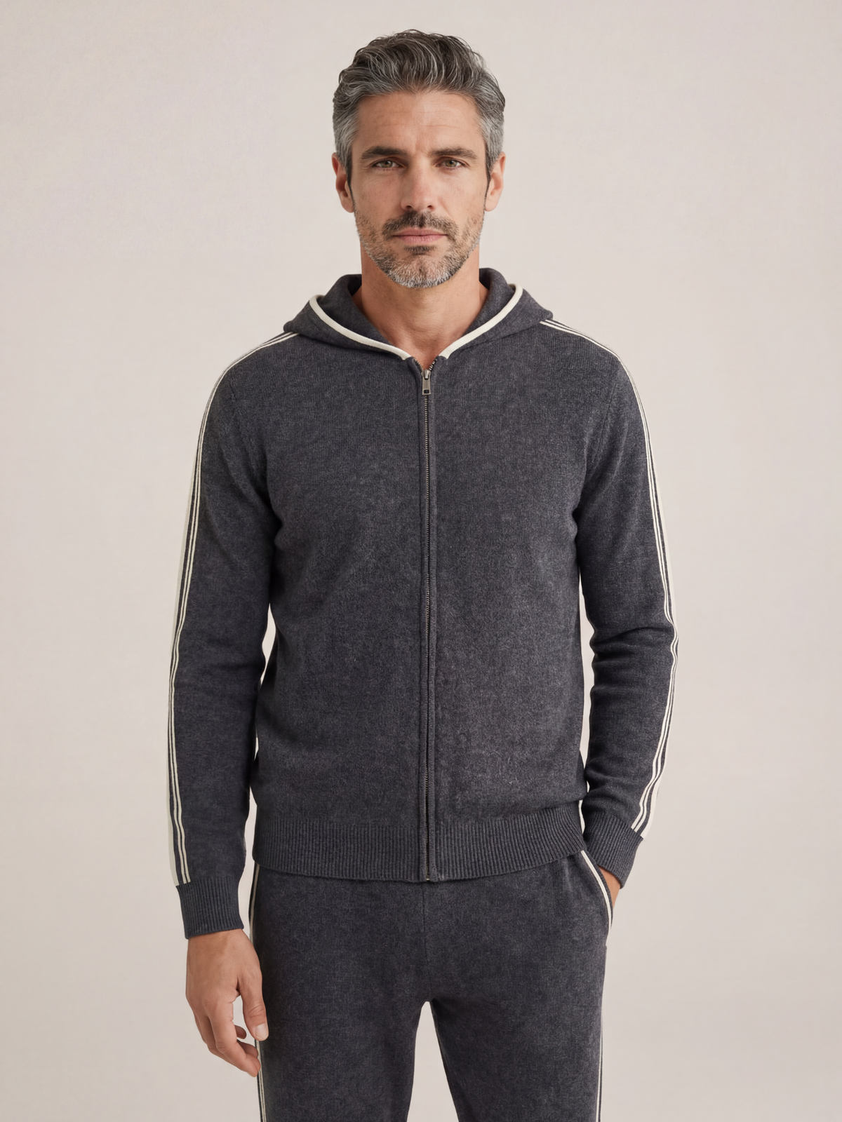Ensemble Signature gris foncé à capuche