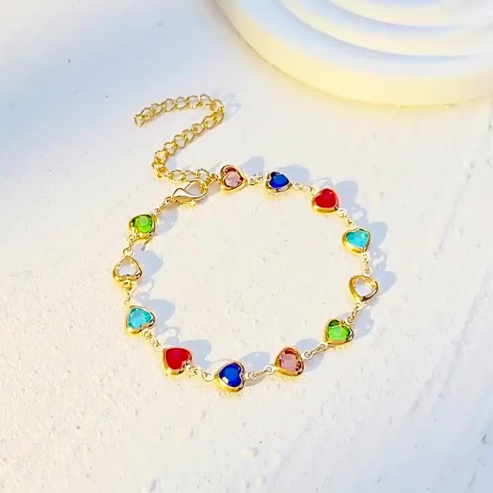 Marilou | Armband mit bunten Herzen