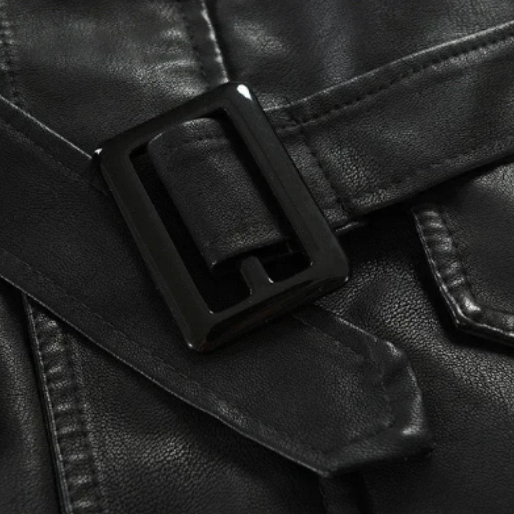 Filippo | Veste biker longue en cuir