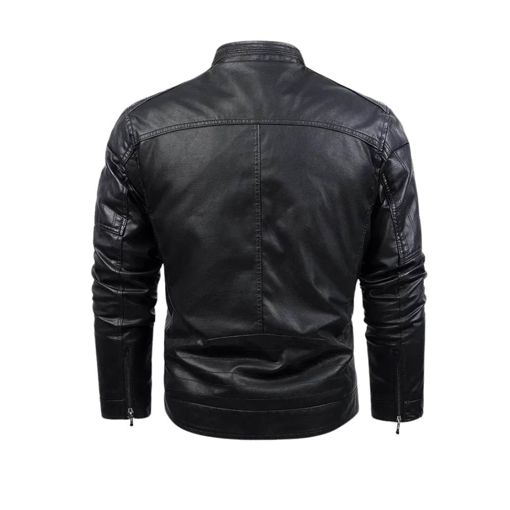 Ivan | Veste en cuir rétro doublée