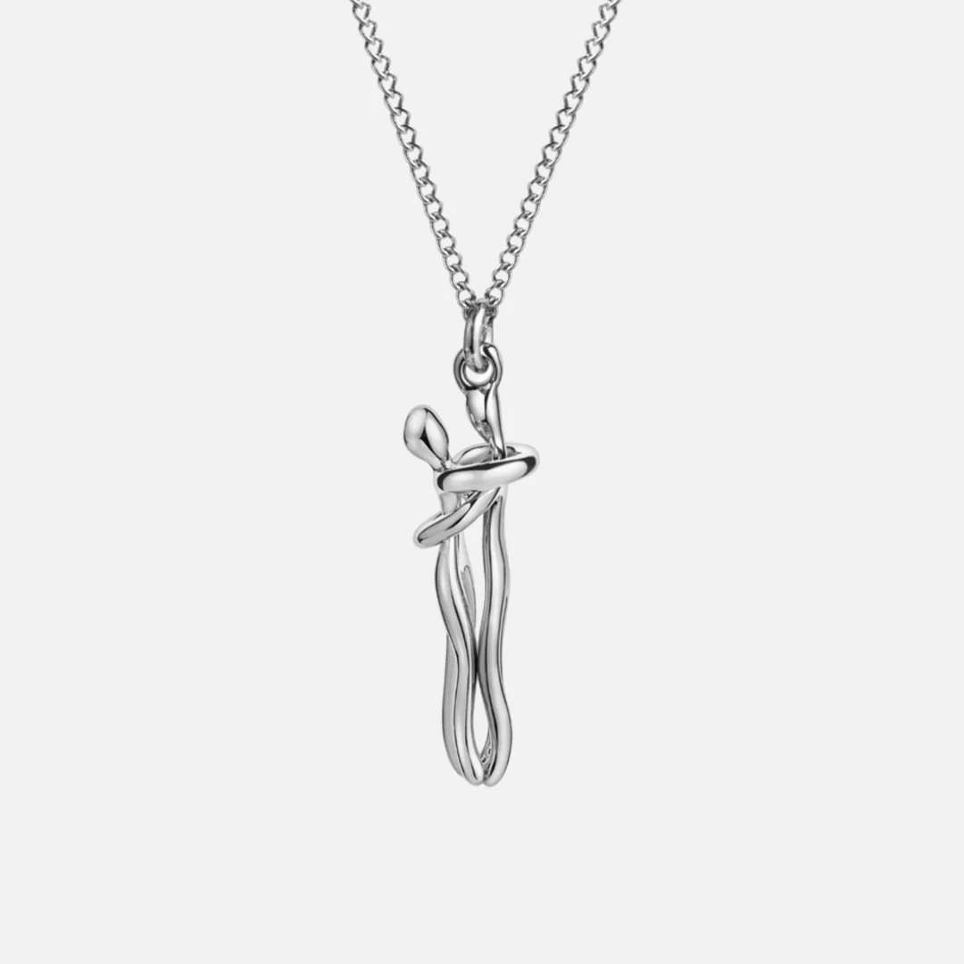 L’étreinte de l’âme | Collier bicolore or et argent
