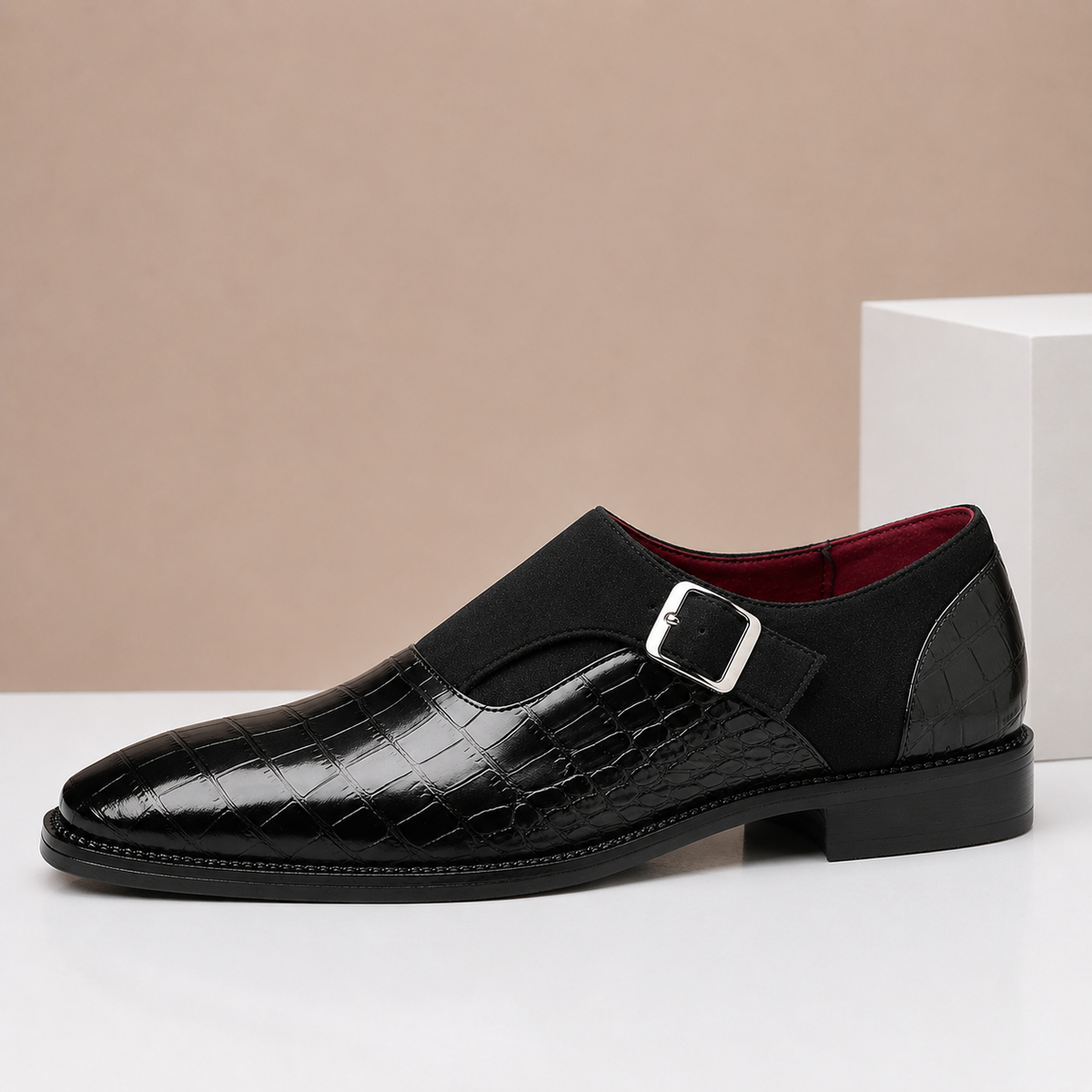 Chaussures Monk Strap Valerico en Cuir Véritable
