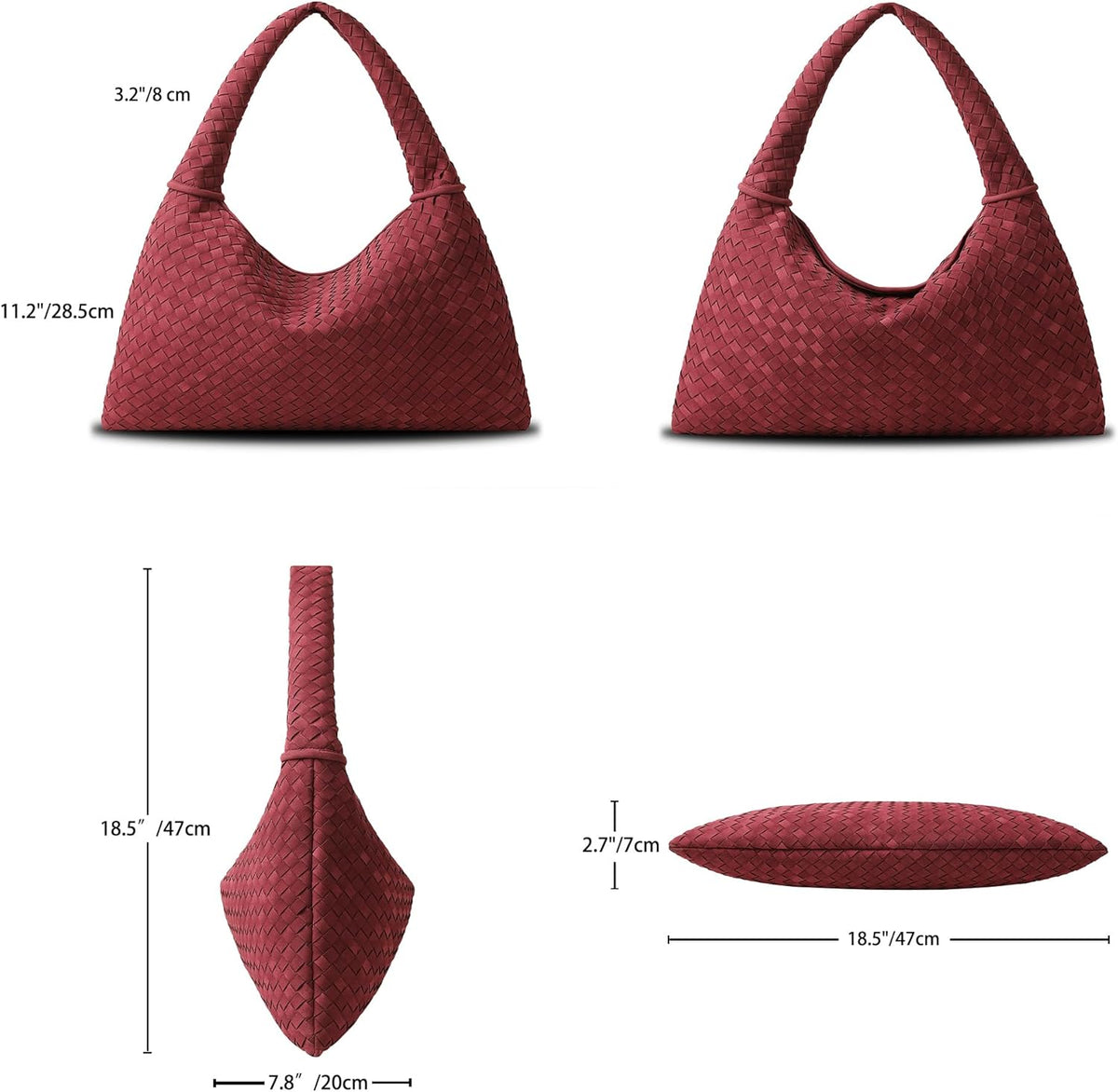 Grand sac en suède tressé Tory