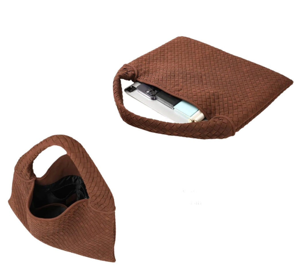Grand sac en suède tressé Tory