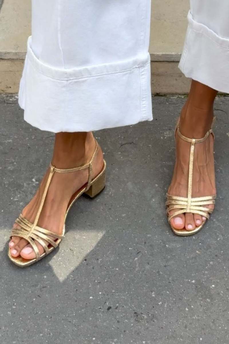 Allegra | Sandales dorées, élégance au quotidien