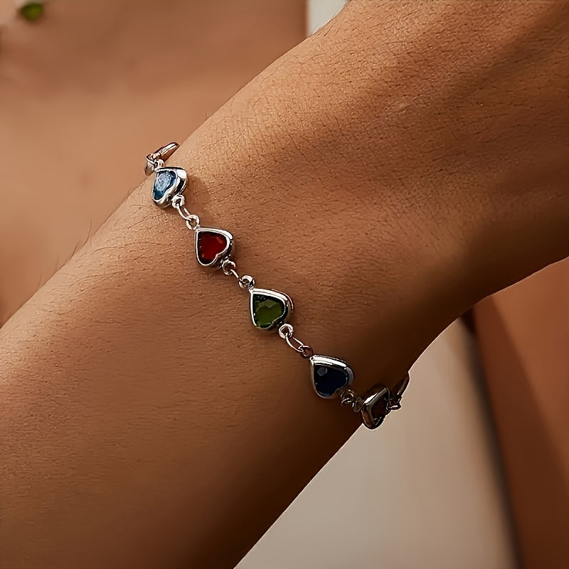 Marilou | Bracelet avec des cœurs colorés