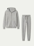 Ensemble Signature gris clair à capuche