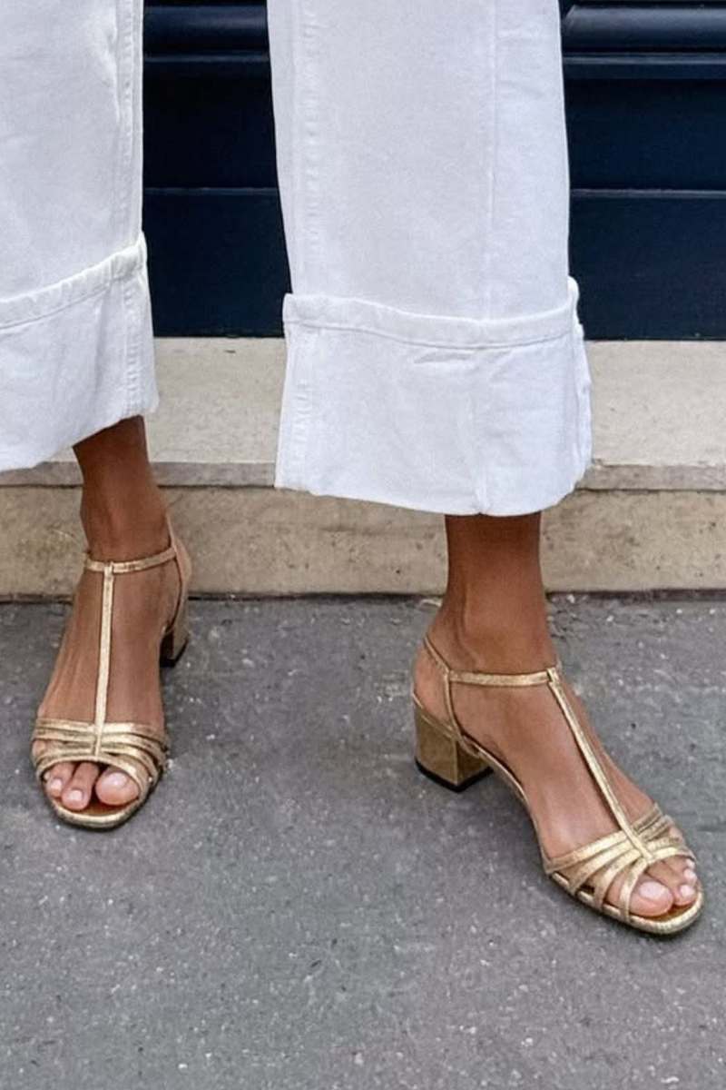 Allegra | Sandales dorées, élégance au quotidien