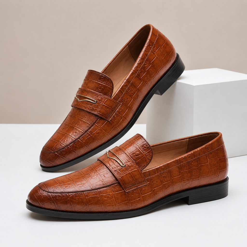 Mocassins Vincetto en Cuir Texturé