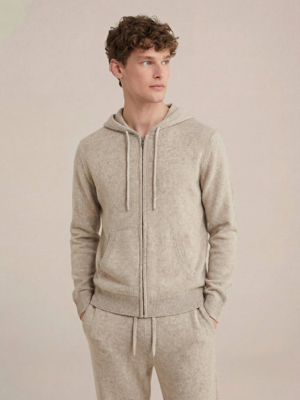 Ensemble Signature beige à capuche