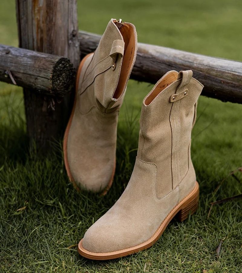 Rodeo | Bottines 100 % cuir velours et semelle en tendon de bœuf