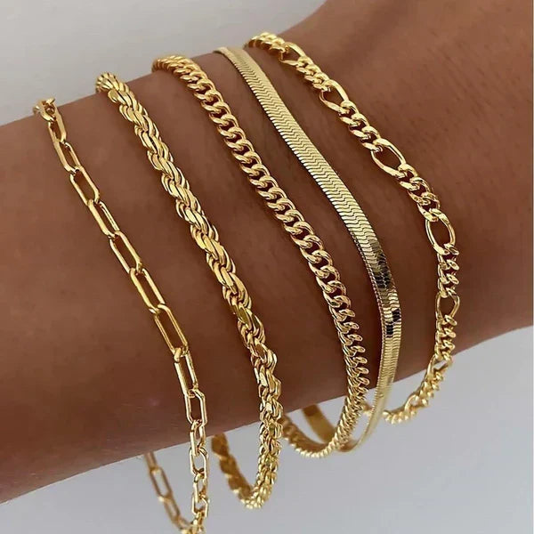 Liliane | Ensemble de 5 bracelets élégants