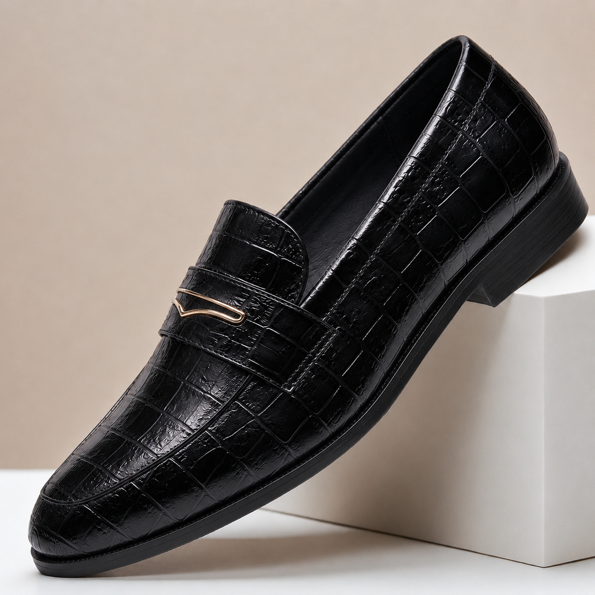 Mocassins Vincetto en Cuir Texturé