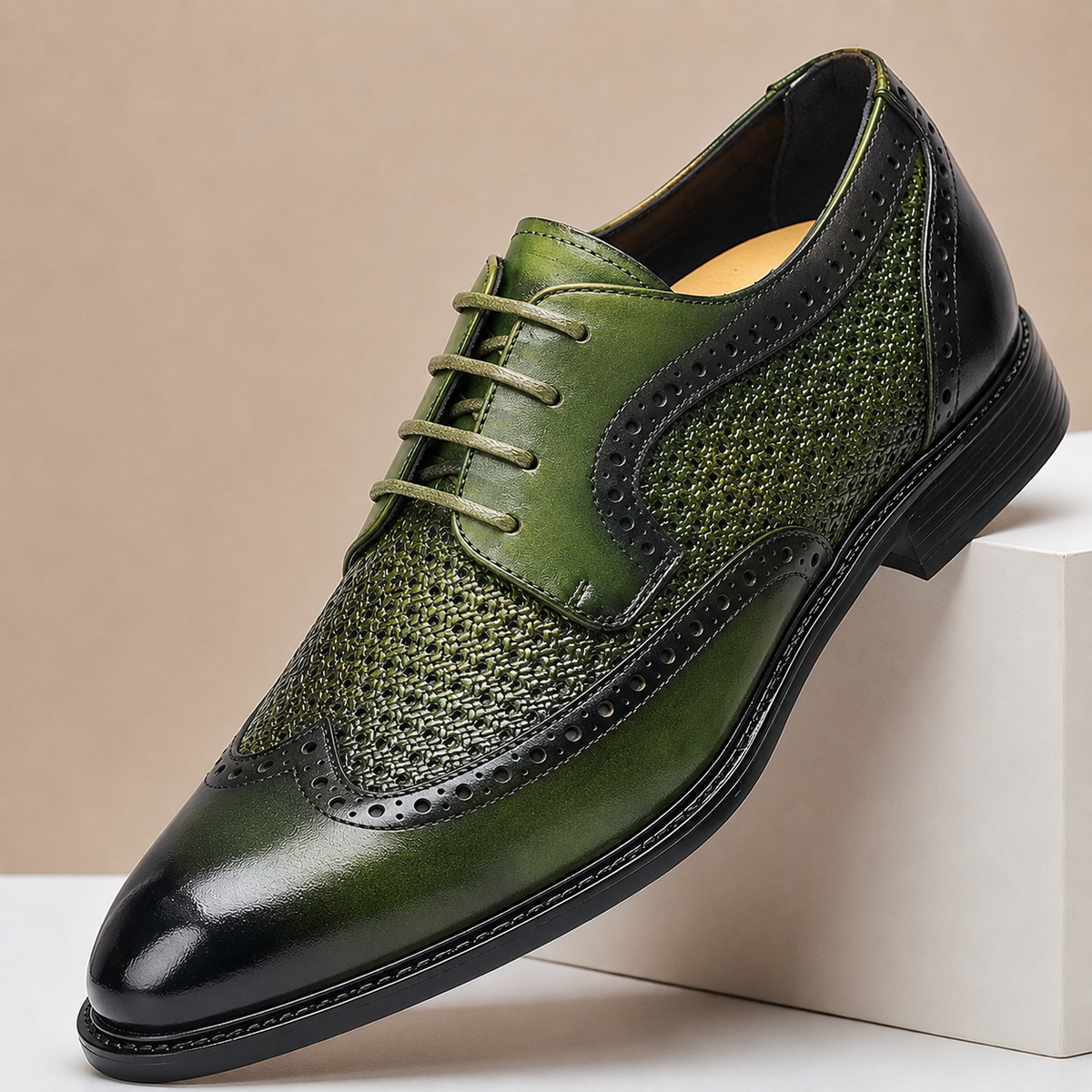 Chaussures Brogue Lucerra en Cuir Pleine Fleur