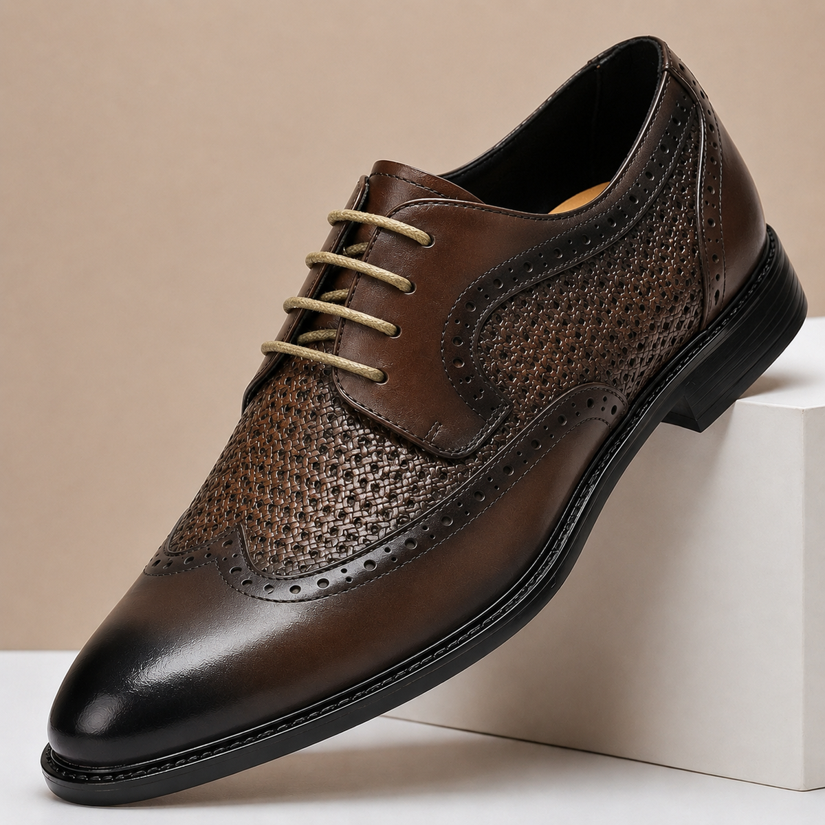 Chaussures Brogue Lucerra en Cuir Pleine Fleur