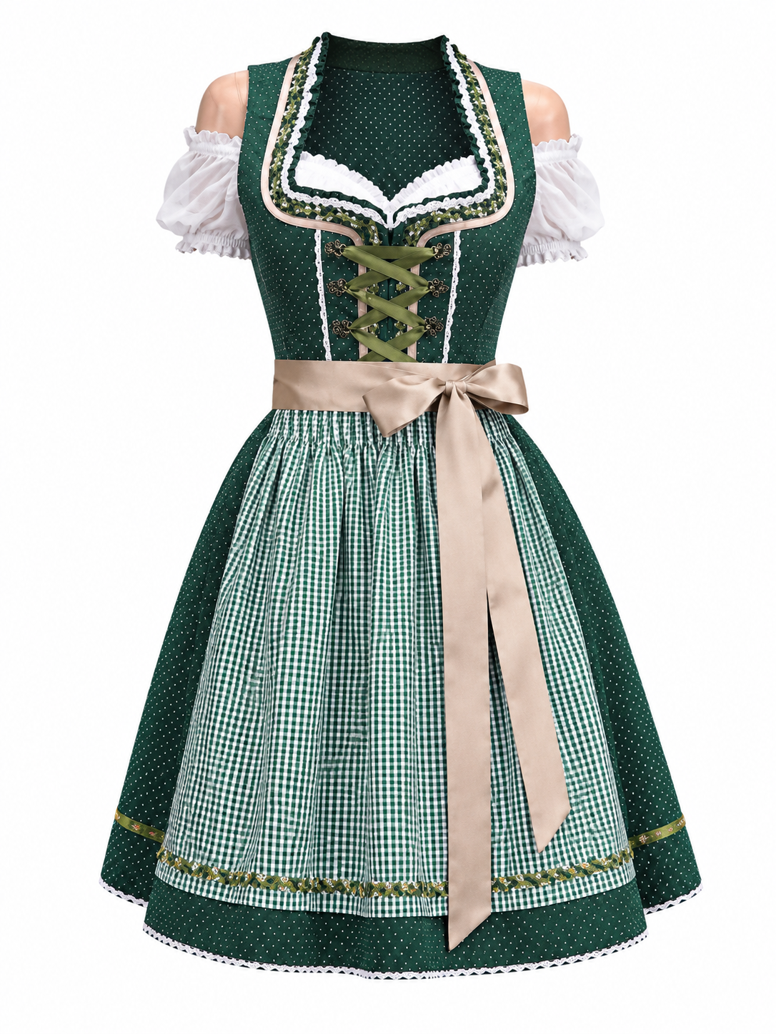 Antonia | Dirndl premium avec tablier dans le style Trachten