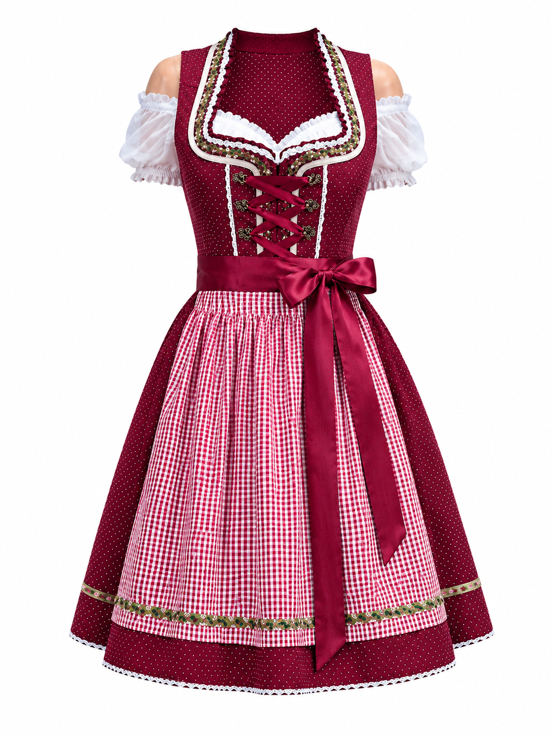 Antonia | Dirndl premium avec tablier dans le style Trachten