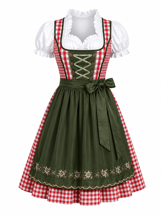 Resi | Dirndl pour femmes avec tablier, style Trachten traditionnel