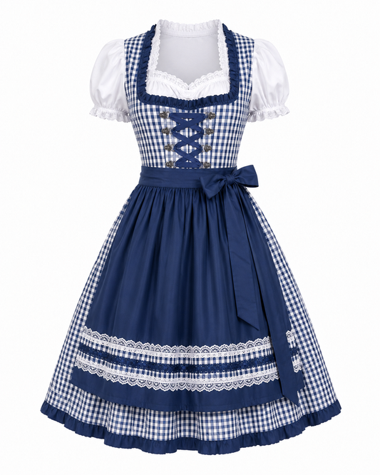 Heidi | Dirndl féminin avec tablier dans le style bavarois traditionnel