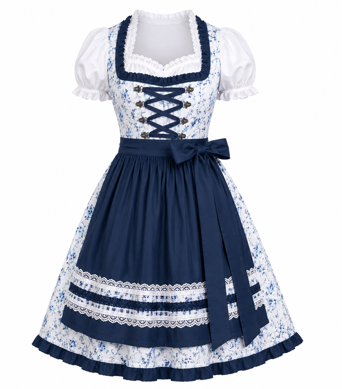 Heidi | Dirndl féminin avec tablier dans le style bavarois traditionnel