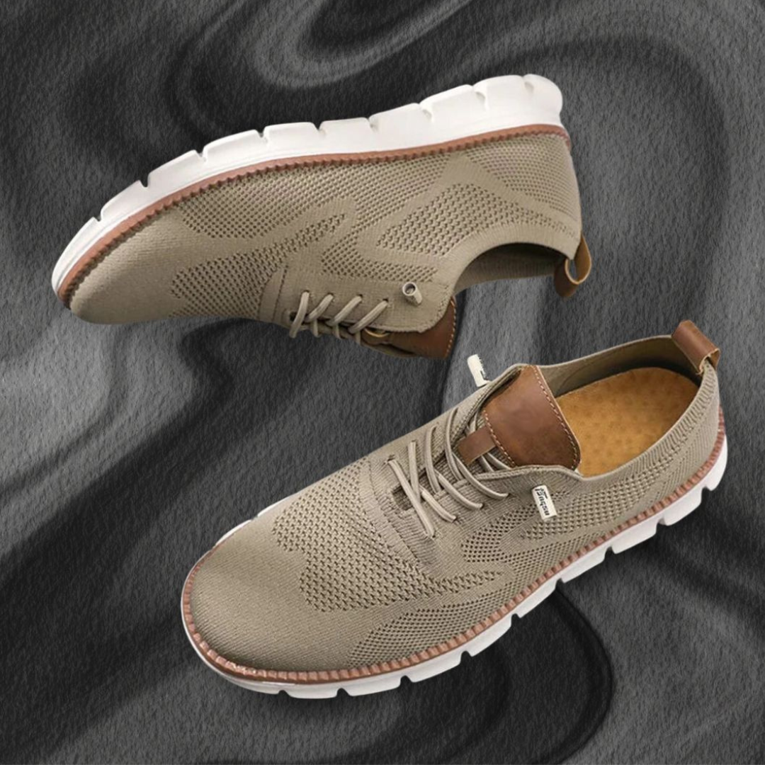 Chaussures respirantes Ultracomfort : kaki-blanc