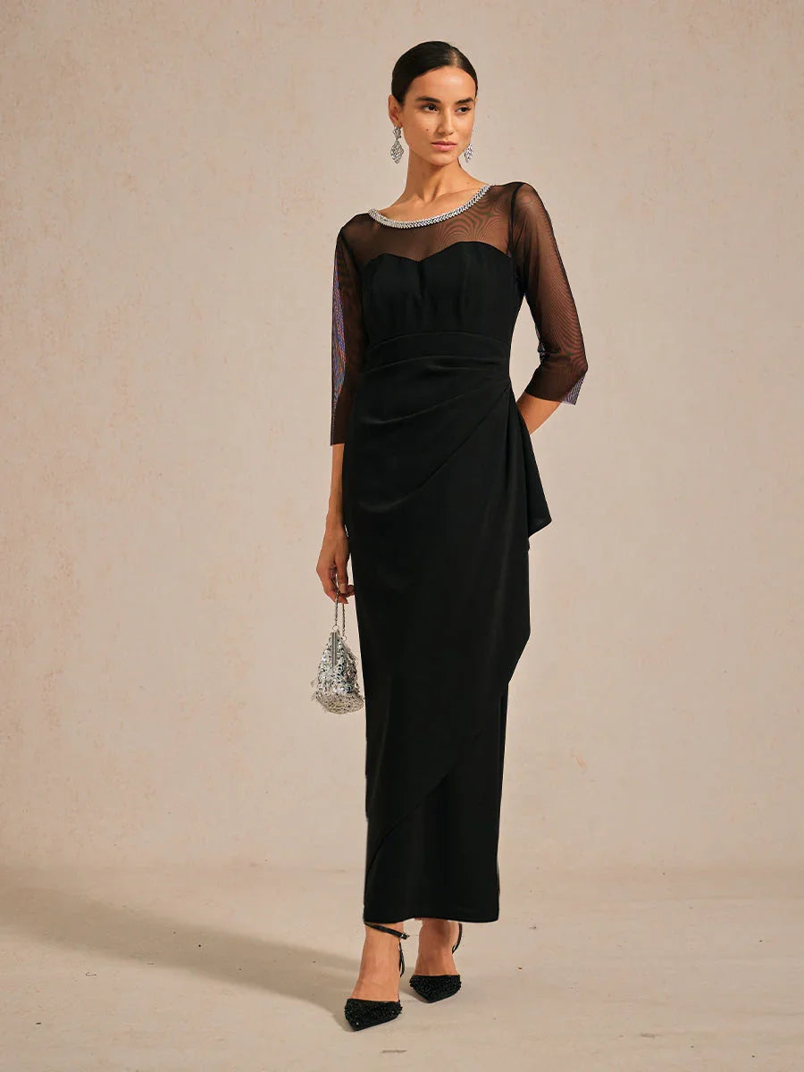 Robe midi ajustée avec drapé