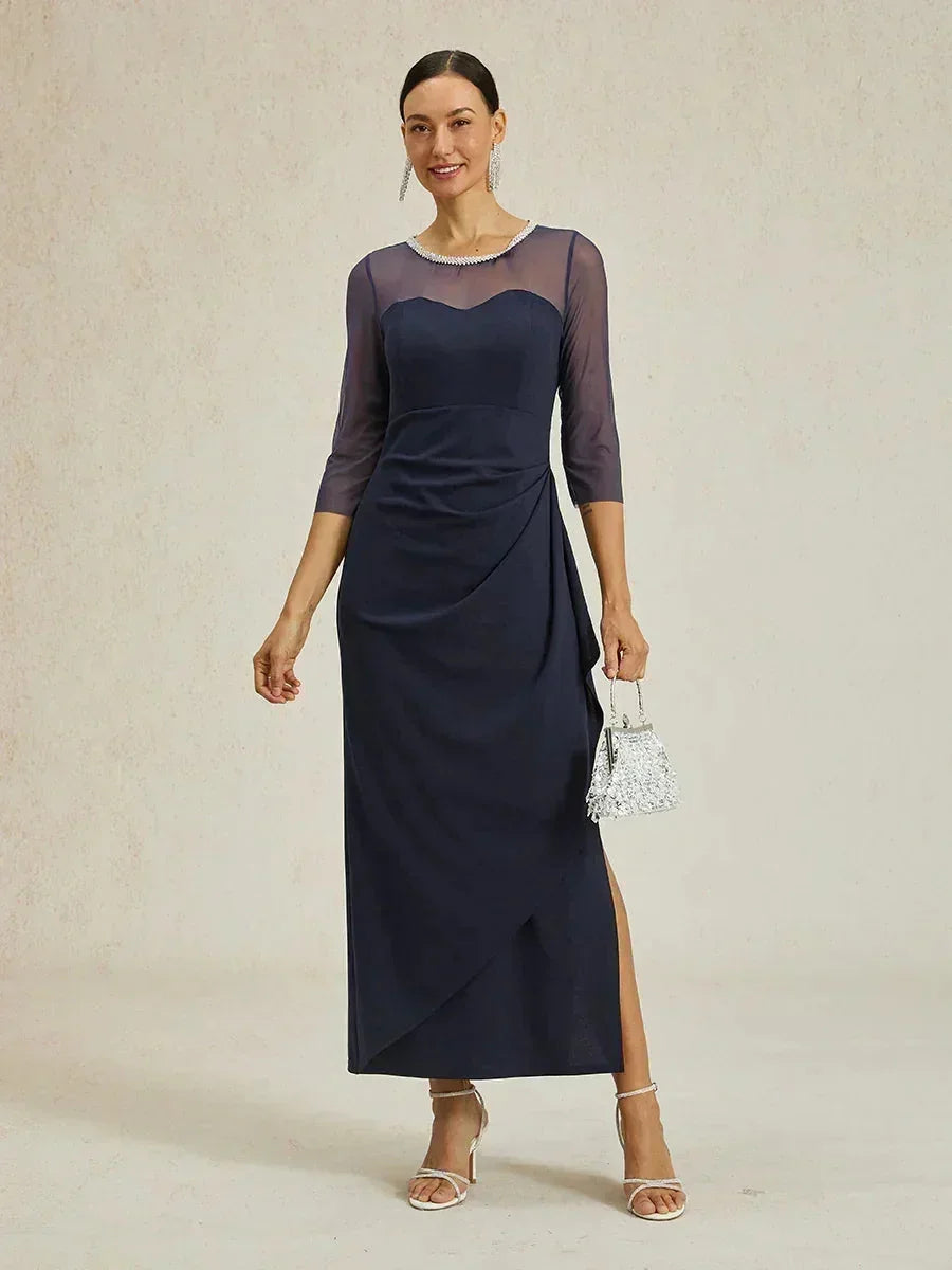 Robe midi ajustée avec drapé