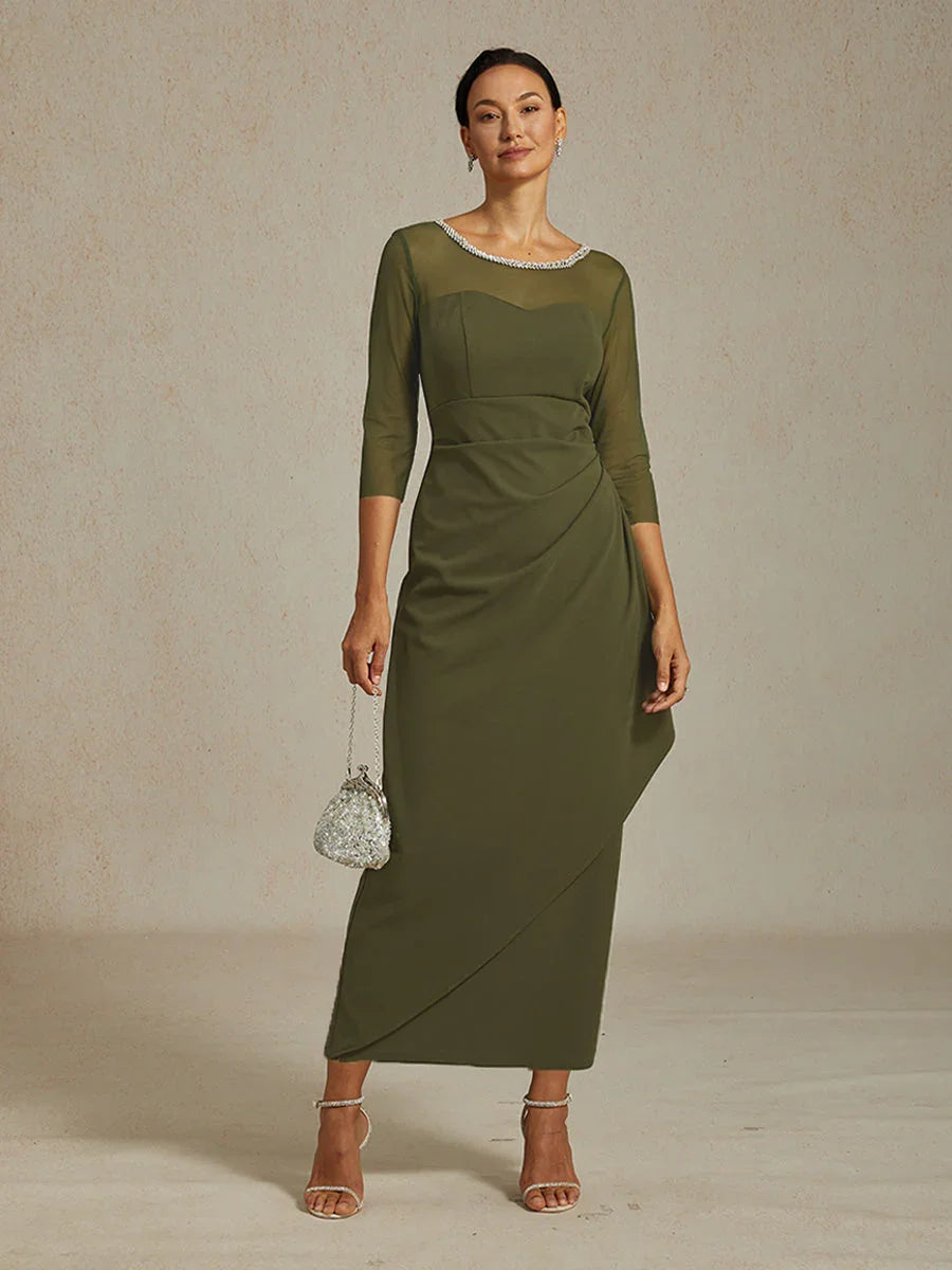 Robe midi ajustée avec drapé